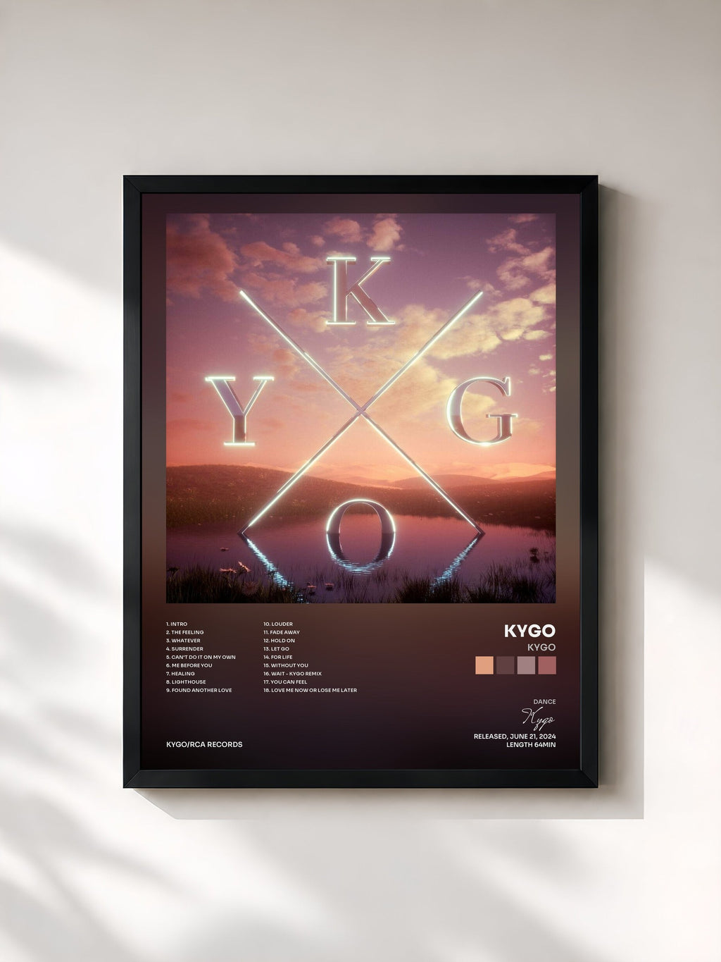 #noir KYGO di Kygo in stampa incorniciata, cornice nera, stampata e incorniciata in Francia