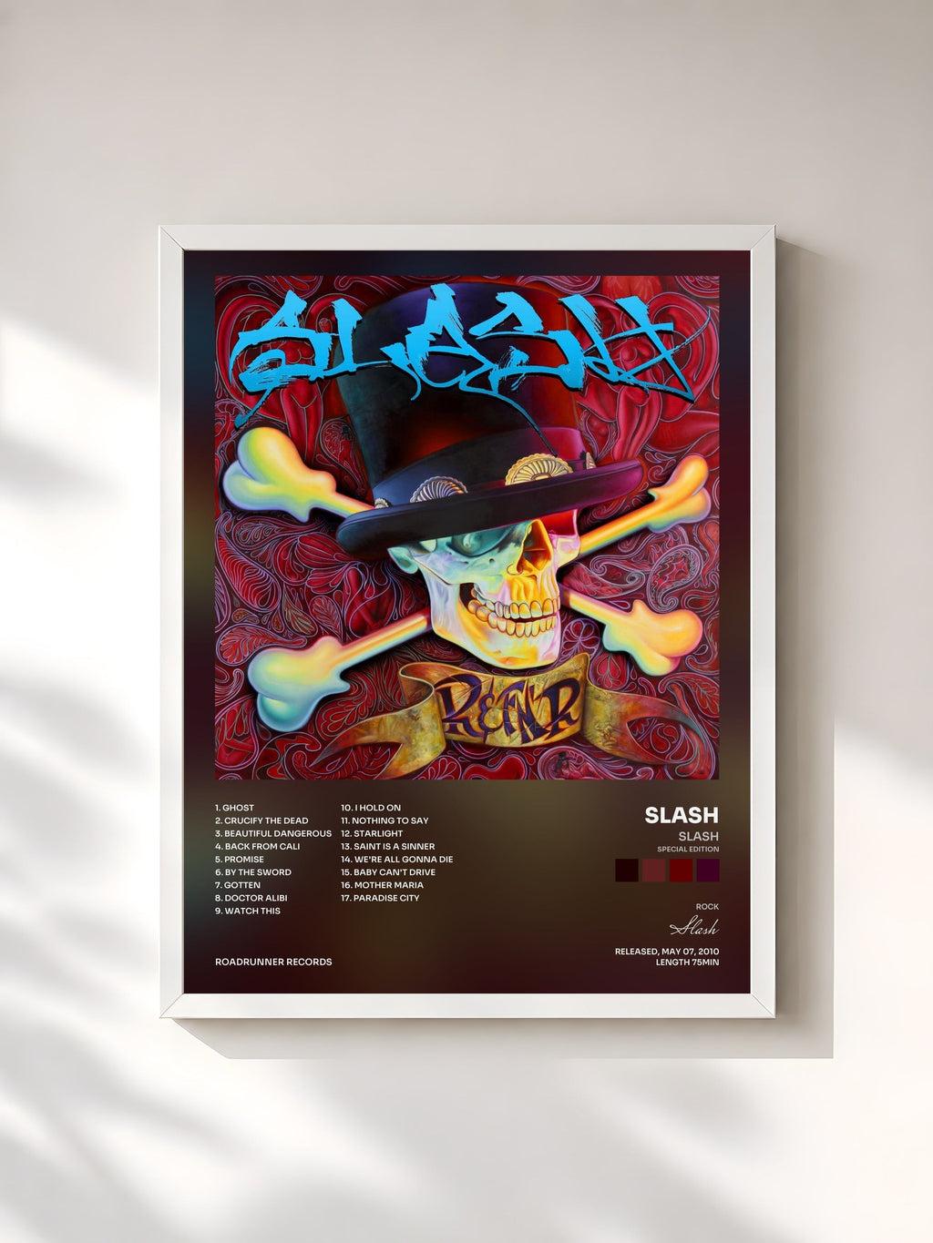 #blanc Slash (Special Edition) von Slash als gerahmter Kunstdruck, weißer Rahmen, gedruckt und gerahmt in Frankreich