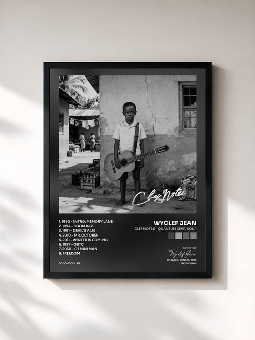 Wyclef Jean · Clef Notes - Quantum Leap, Vol. 1 — Affiche encadrée
