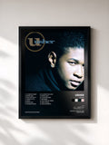#noir Usher de USHER en lámina enmarcada, marco negro, impresa y enmarcada en Francia