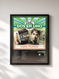 #noir 2En1 de Luis Fonsi en lámina enmarcada, marco negro, impresa y enmarcada en Francia