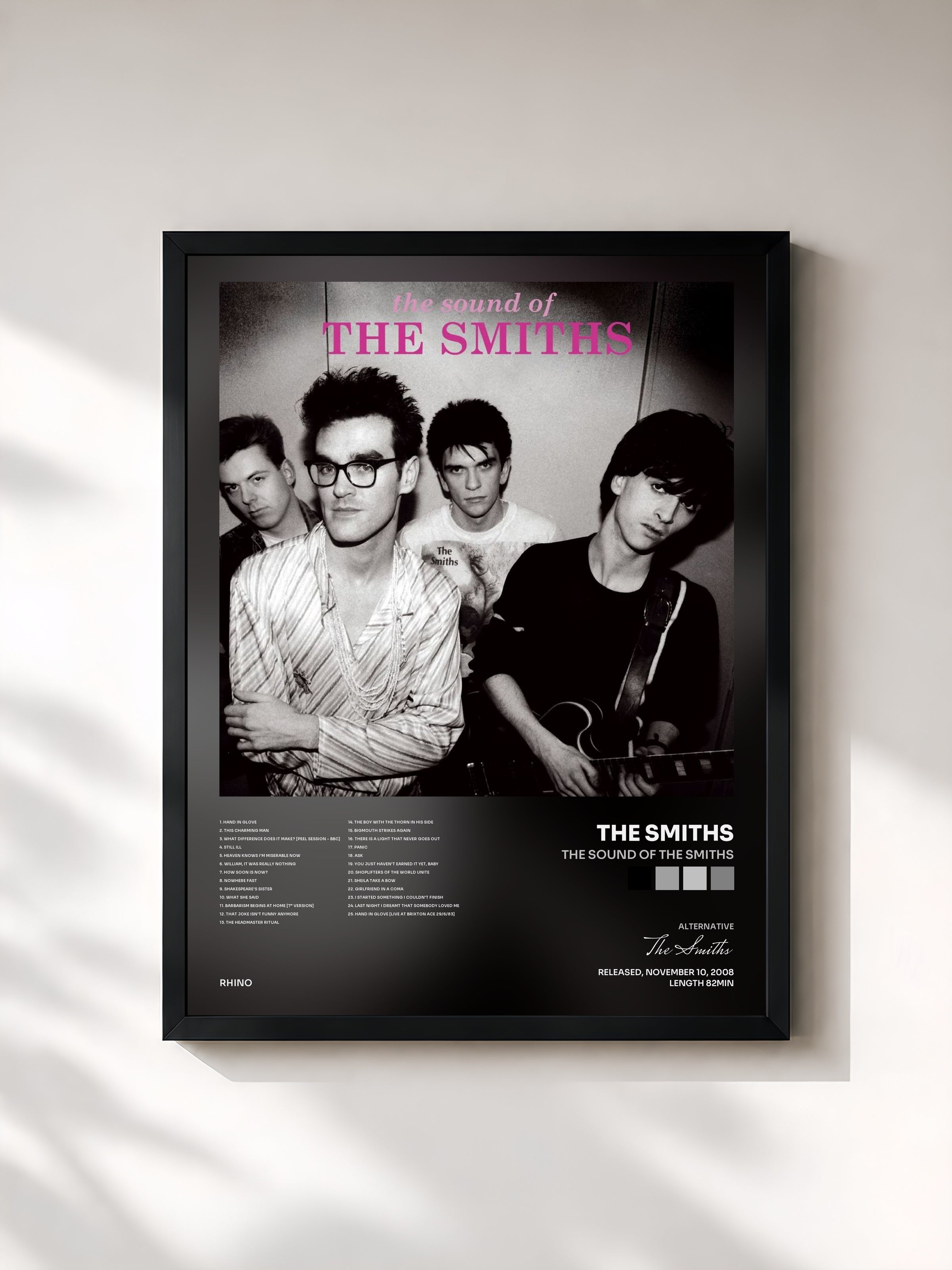 #noir The Sound Of The Smiths by The Smiths as a framed art print, black frame, printed and framed in France
