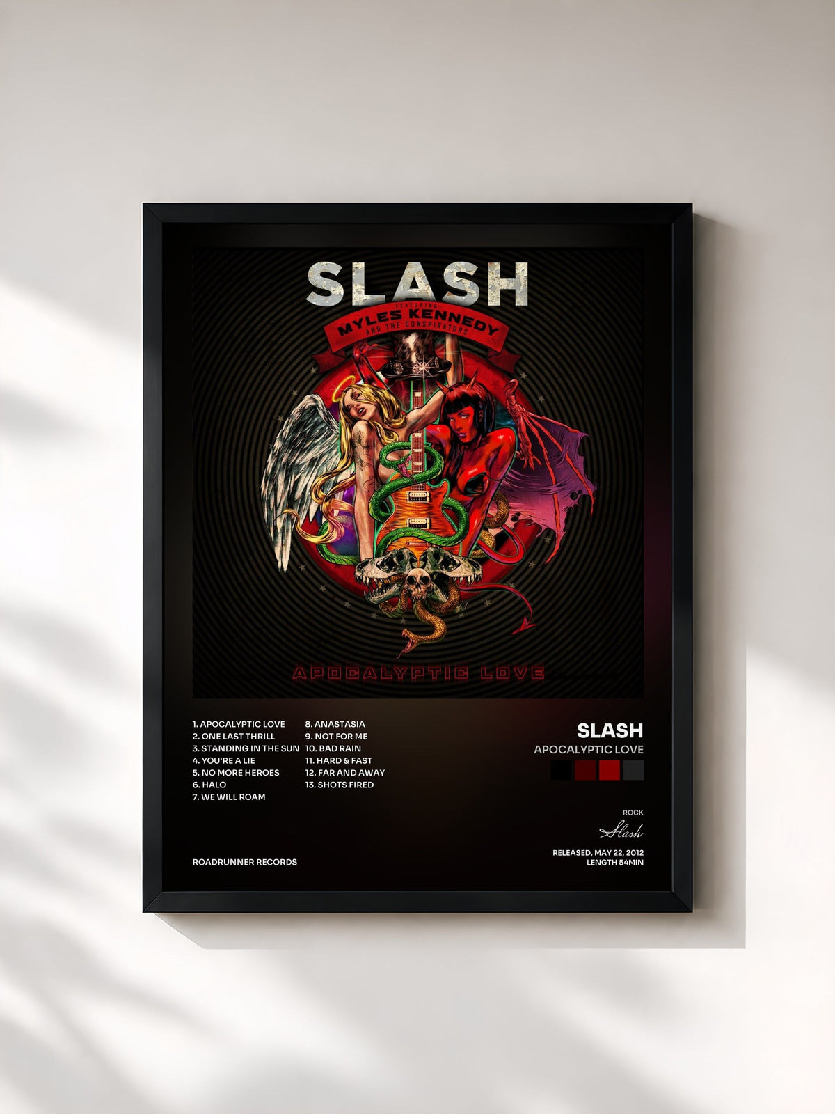 #noir Apocalyptic Love by Slash as a framed art print, black frame, printed and framed in France