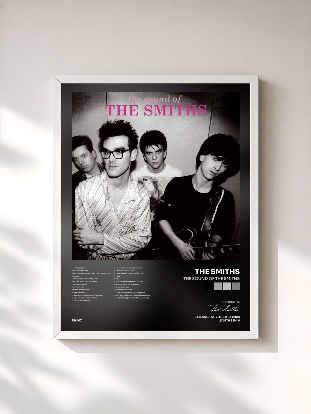 #blanc The Sound Of The Smiths von The Smiths als gerahmter Kunstdruck, weißer Rahmen, gedruckt und gerahmt in Frankreich