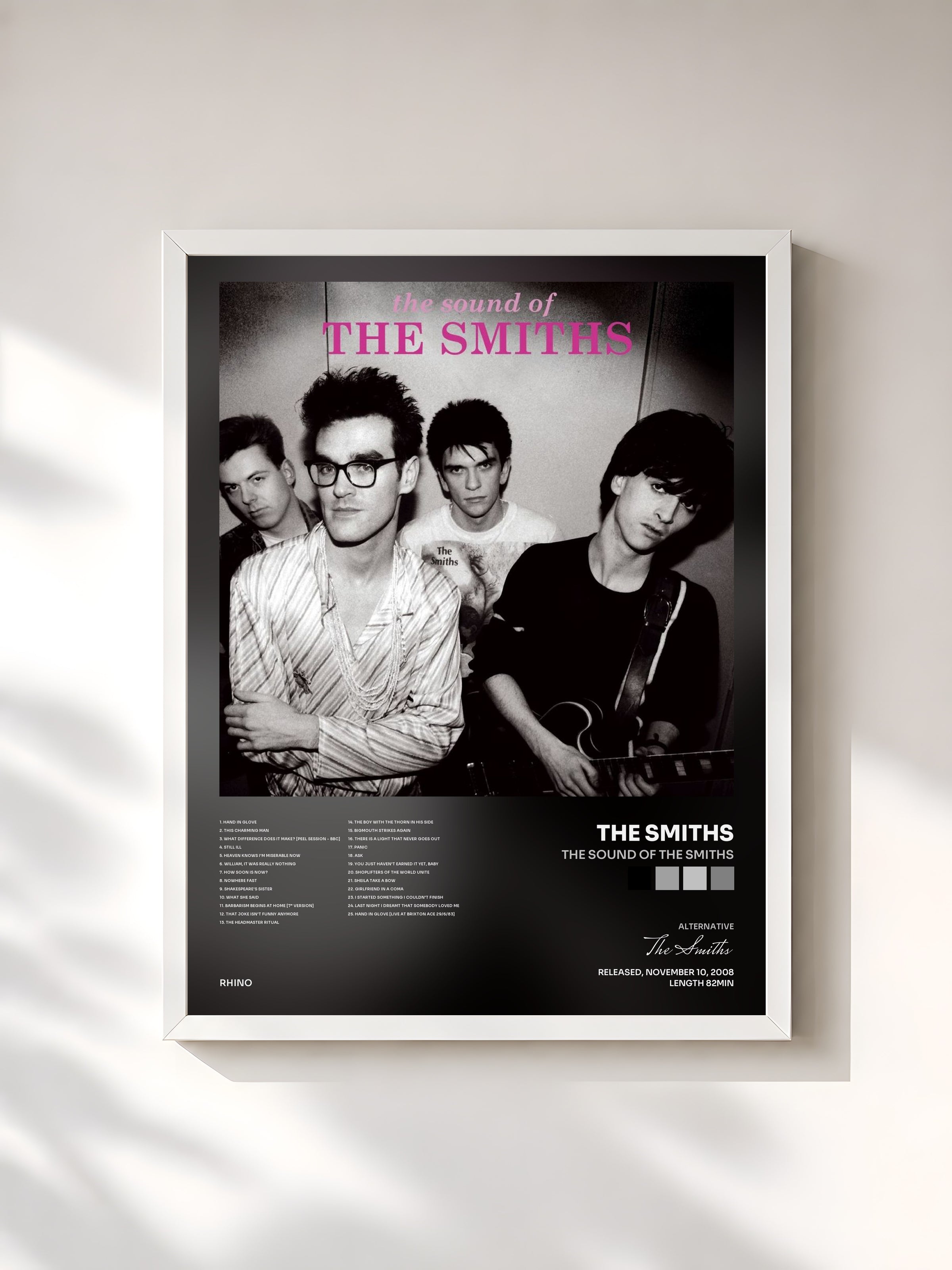 #blanc The Sound Of The Smiths by The Smiths as a framed art print, white frame, printed and framed in France