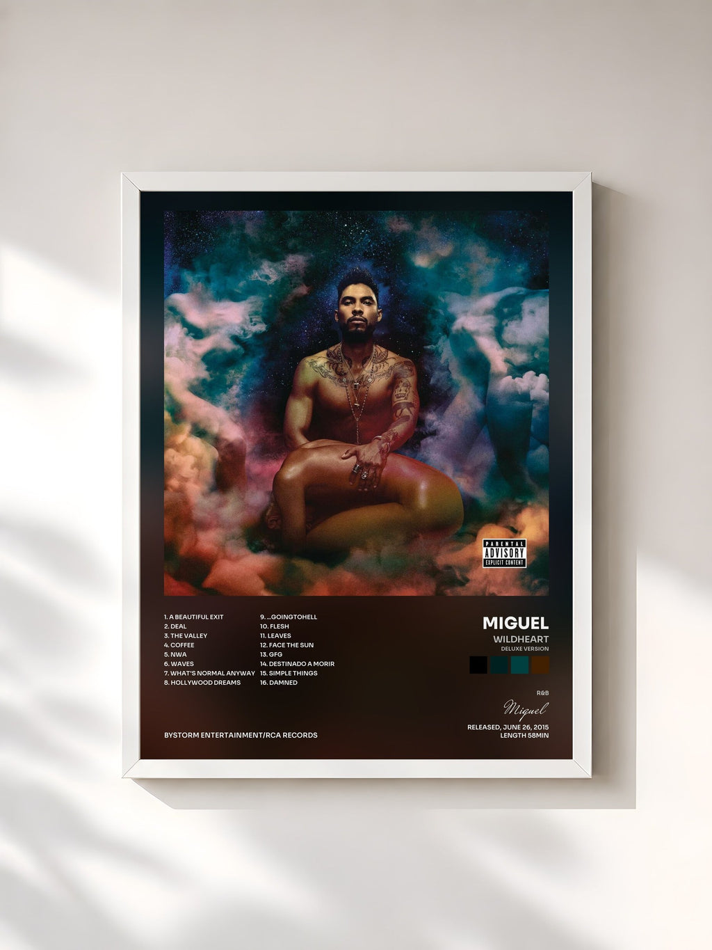 #blanc Wildheart (Deluxe Version) von Miguel als gerahmter Kunstdruck, weißer Rahmen, gedruckt und gerahmt in Frankreich