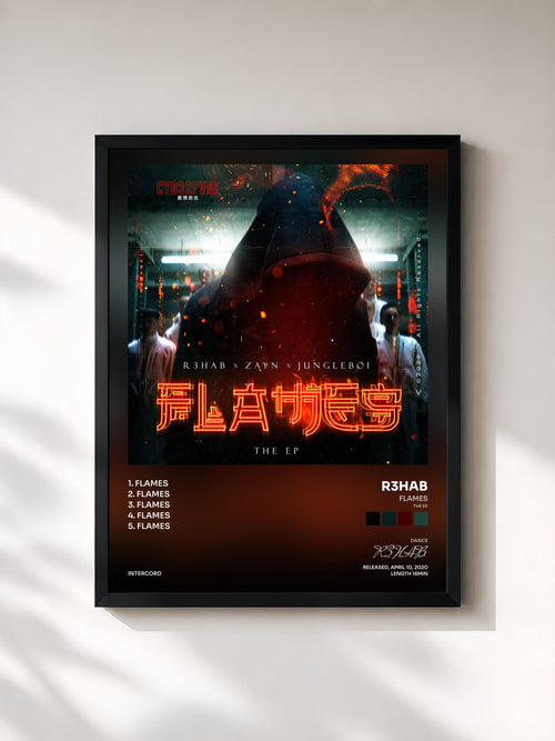 R3HAB · Flames (The EP) — Stampa incorniciata