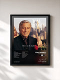 #noir Tableau de l'album Here's To The Ladies de Tony Bennett, cadre noir, imprimé et encadré en France