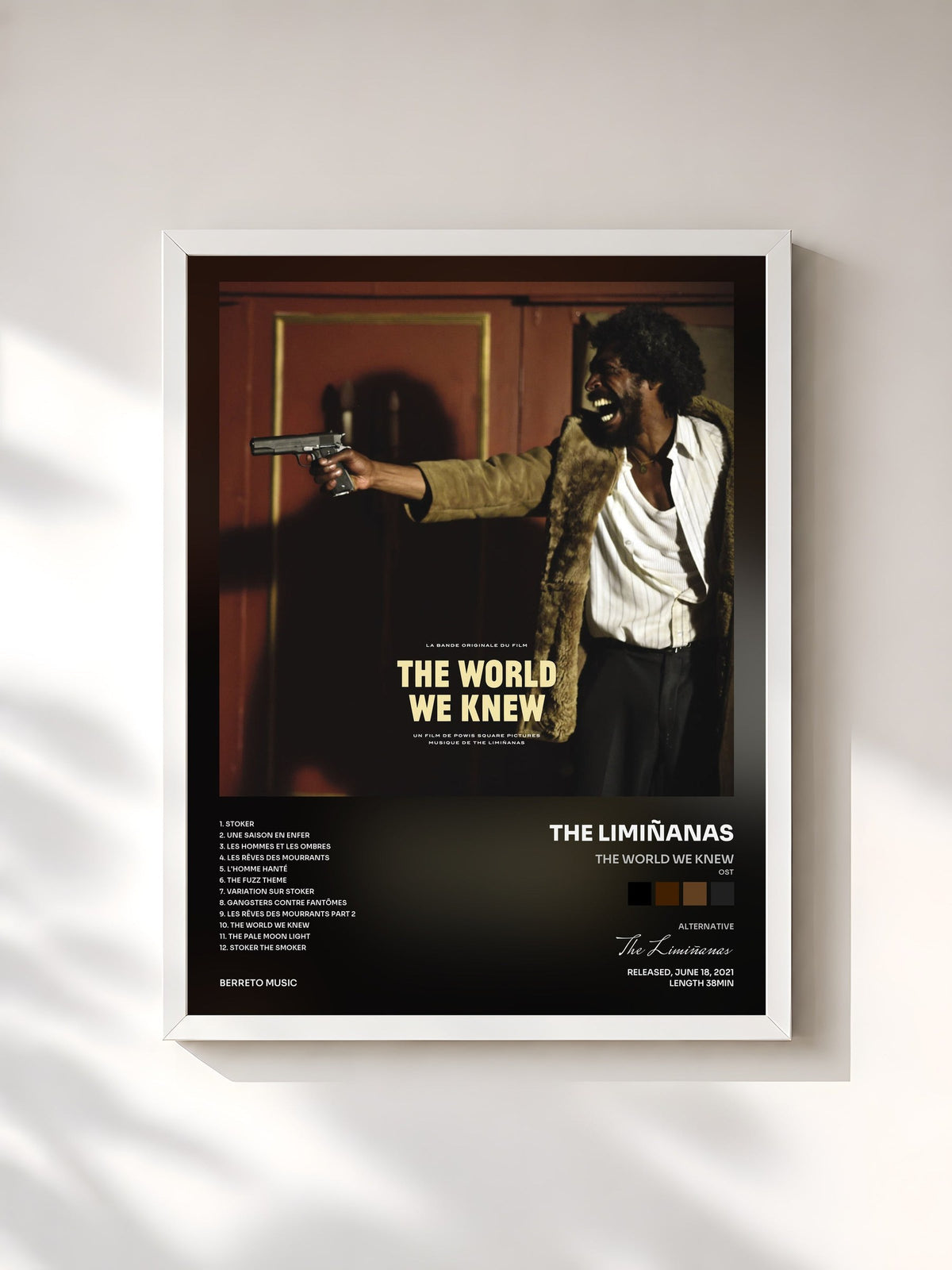 #blanc The World We Knew (OST) von The Limiñanas als gerahmter Kunstdruck, weißer Rahmen, gedruckt und gerahmt in Frankreich