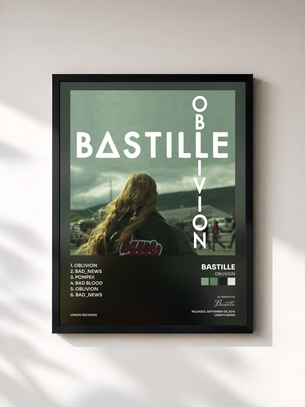 #noir Oblivion von Bastille als gerahmter Kunstdruck, schwarzer Rahmen, gedruckt und gerahmt in Frankreich
