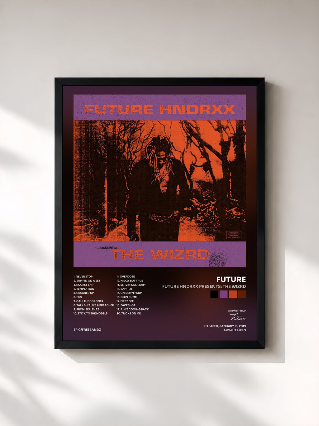 #noir Future Hndrxx Presents: The WIZRD di Future in stampa incorniciata, cornice nera, stampata e incorniciata in Francia
