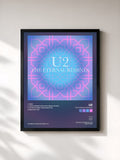 #noir Tableau de l'album The Eternal Remixes de U2, cadre noir, imprimé et encadré en France