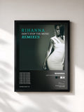 #noir Tableau de l'album Don't Stop The Music/ Remixes de Rihanna, cadre noir, imprimé et encadré en France