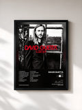 #noir Tableau de l'album Listen de David Guetta, cadre noir, imprimé et encadré en France