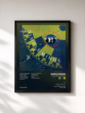 #noir Street Fighting Years by Simple Minds as a framed art print, black frame, printed and framed in France