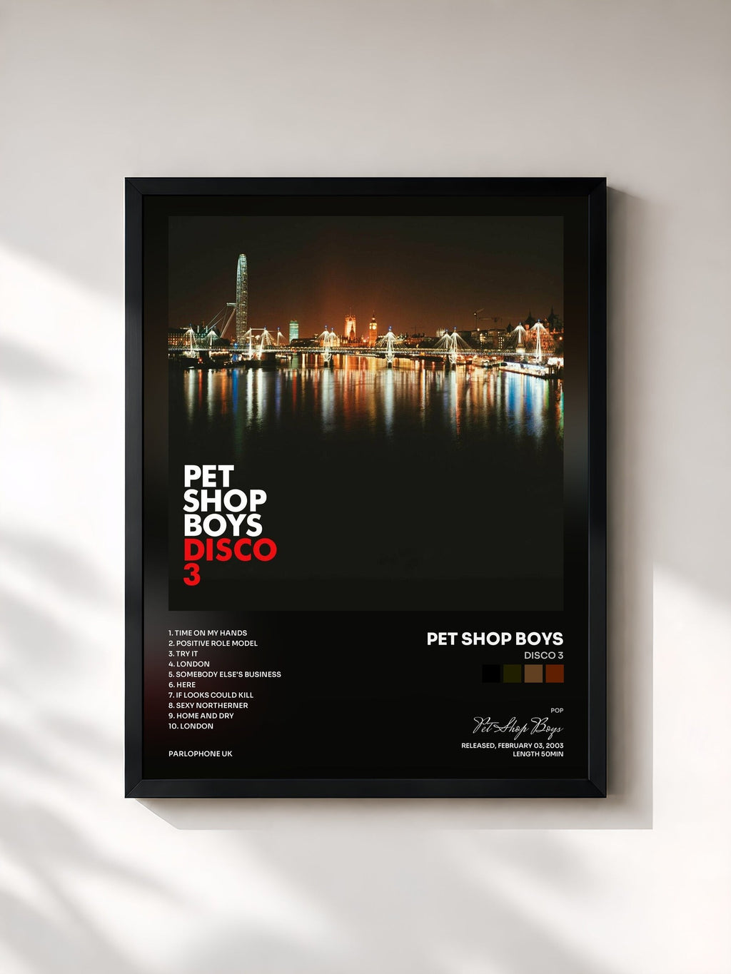#noir Disco 3 von Pet Shop Boys als gerahmter Kunstdruck, schwarzer Rahmen, gedruckt und gerahmt in Frankreich