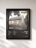 #noir Tableau de l'album The Marshall Mathers LP2 de Eminem, cadre noir, imprimé et encadré en France
