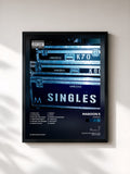 #noir Singles von Maroon 5 als gerahmter Kunstdruck, schwarzer Rahmen, gedruckt und gerahmt in Frankreich