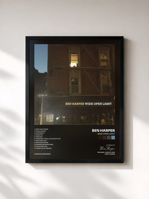 Ben Harper · Wide Open Light — Gerahmter Kunstdruck