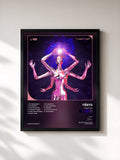 #noir Together by Tiësto as a framed art print, black frame, printed and framed in France