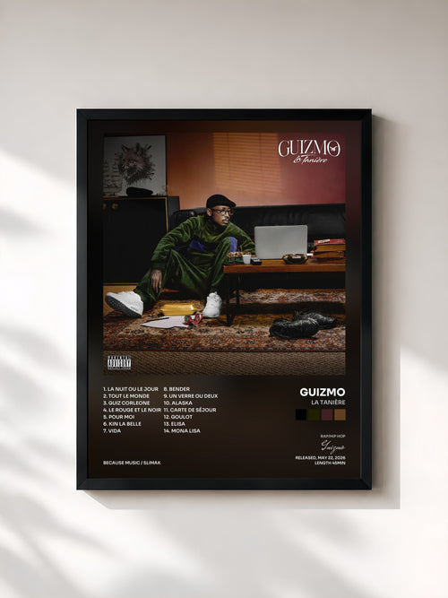 Guizmo · La Tanière — Affiche encadrée
