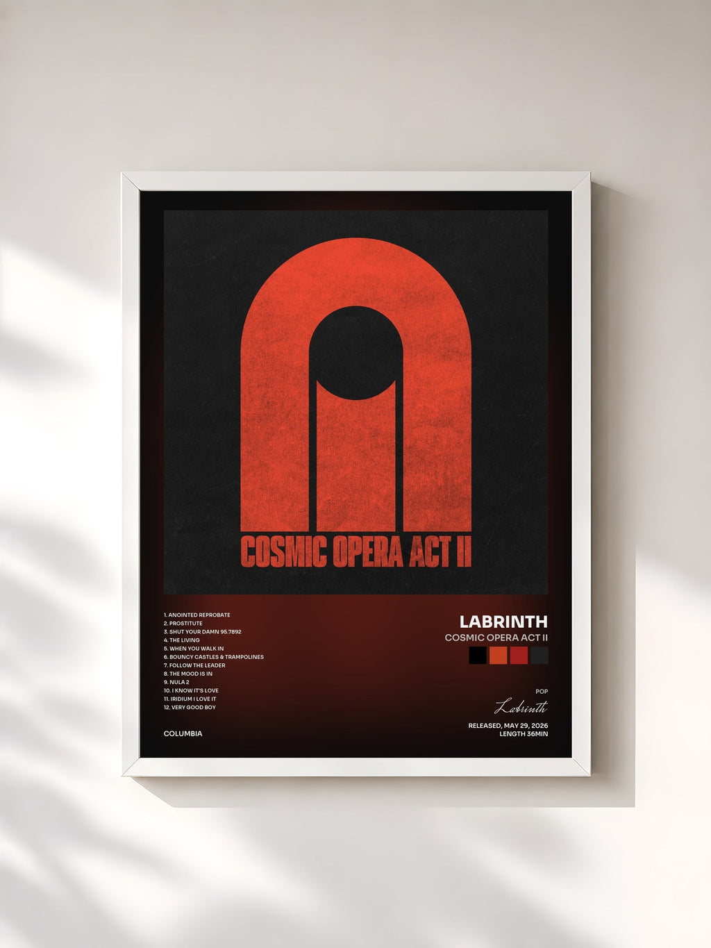 #blanc COSMIC OPERA ACT II von Labrinth als gerahmter Kunstdruck, weißer Rahmen, gedruckt und gerahmt in Frankreich