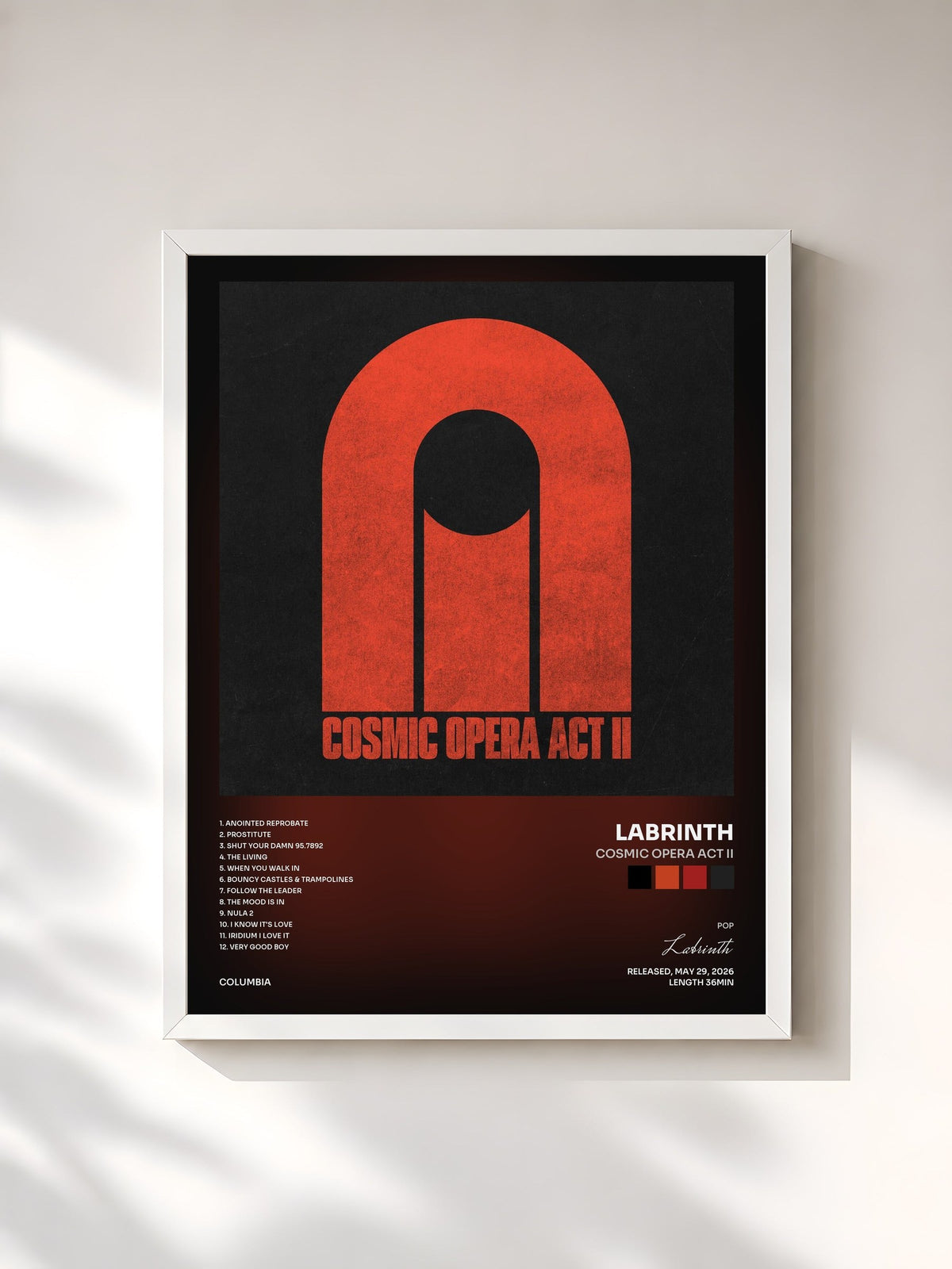 #blanc COSMIC OPERA ACT II von Labrinth als gerahmter Kunstdruck, weißer Rahmen, gedruckt und gerahmt in Frankreich