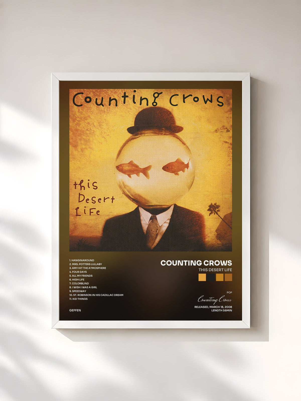 #blanc This Desert Life von Counting Crows als gerahmter Kunstdruck, weißer Rahmen, gedruckt und gerahmt in Frankreich
