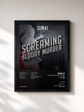#noir Screaming Bloody Murder by Sum 41 as a framed art print, black frame, printed and framed in France