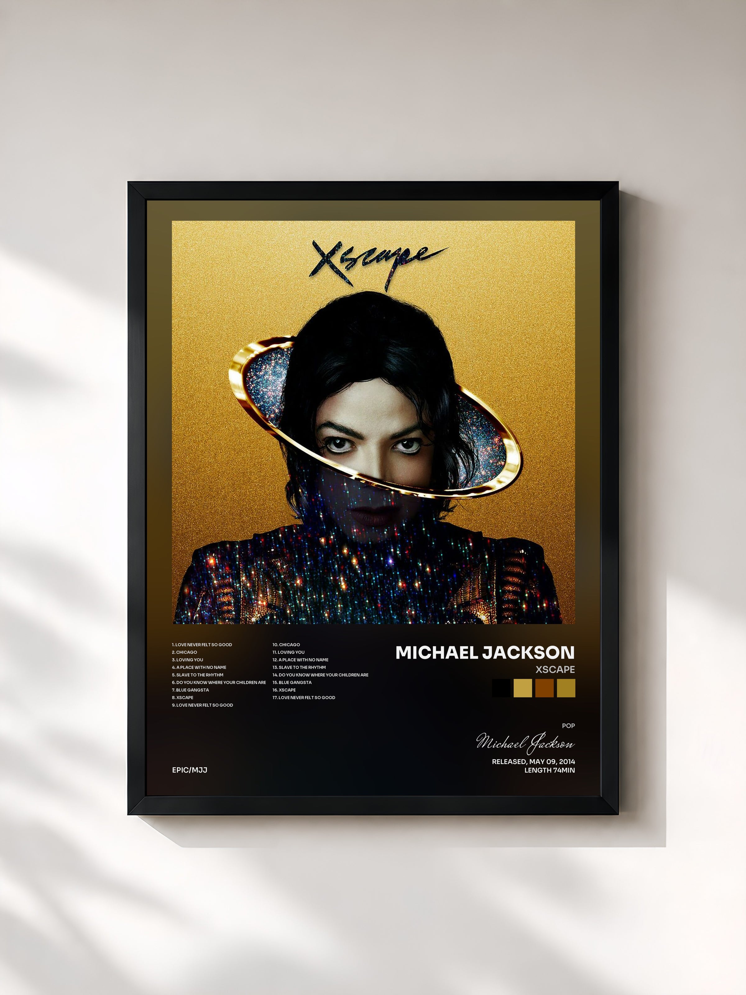 #noir XSCAPE di Michael Jackson in stampa incorniciata, cornice nera, stampata e incorniciata in Francia