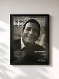 #noir Jazz de Tony Bennett en lámina enmarcada, marco negro, impresa y enmarcada en Francia
