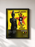 #noir King Of Bongo by Mano Negra as a framed art print, black frame, printed and framed in France