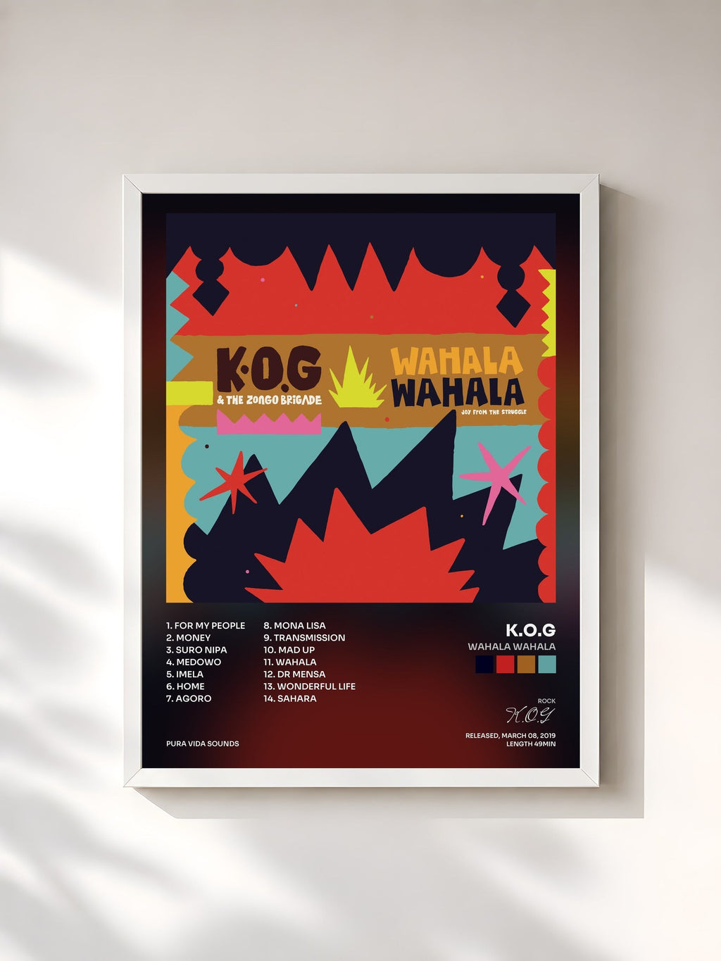 #blanc Wahala Wahala di K.O.G in stampa incorniciata, cornice bianca, stampata e incorniciata in Francia