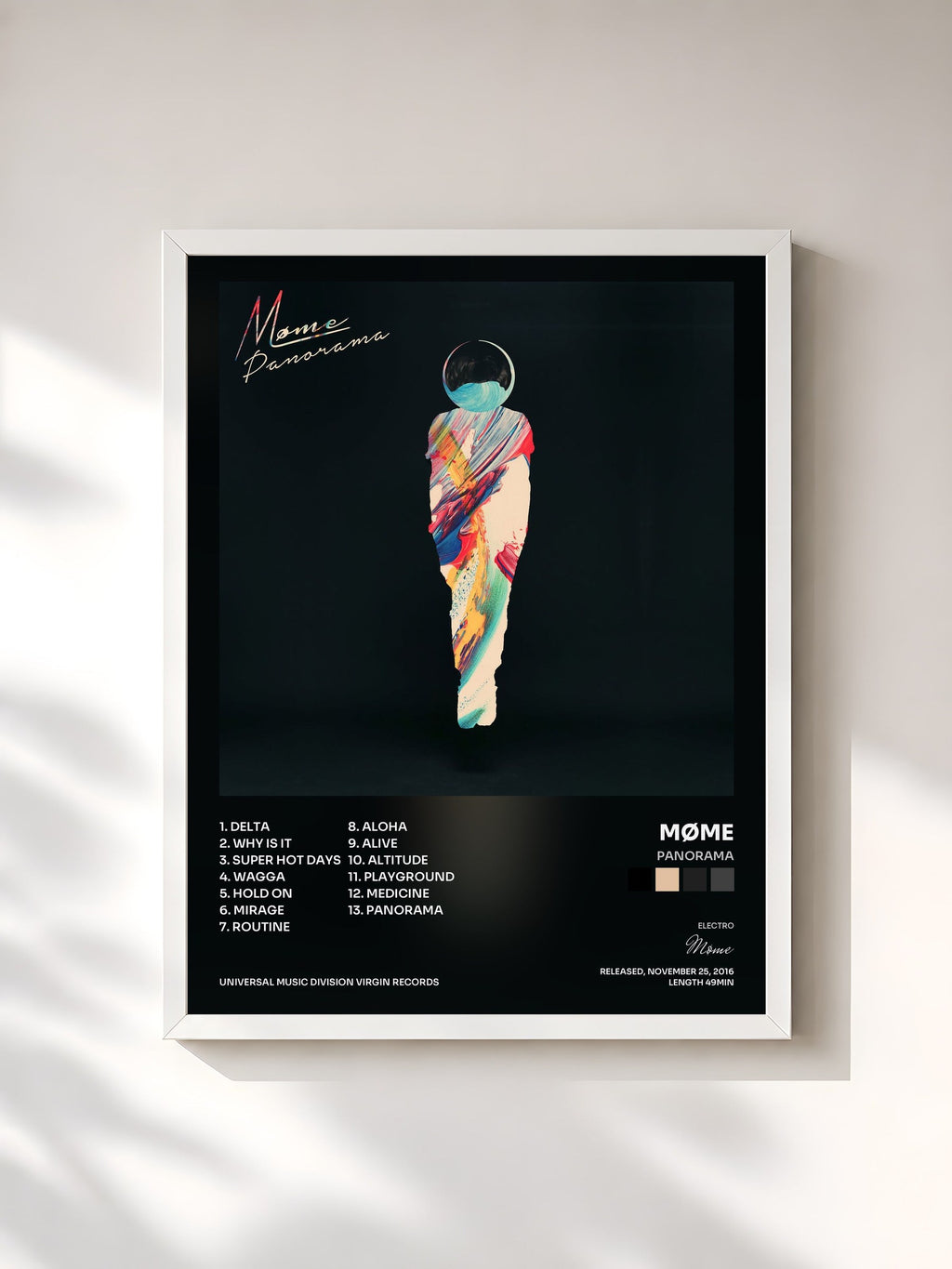 #blanc Tableau de l'album Panorama de Møme, cadre blanc, imprimé et encadré en France