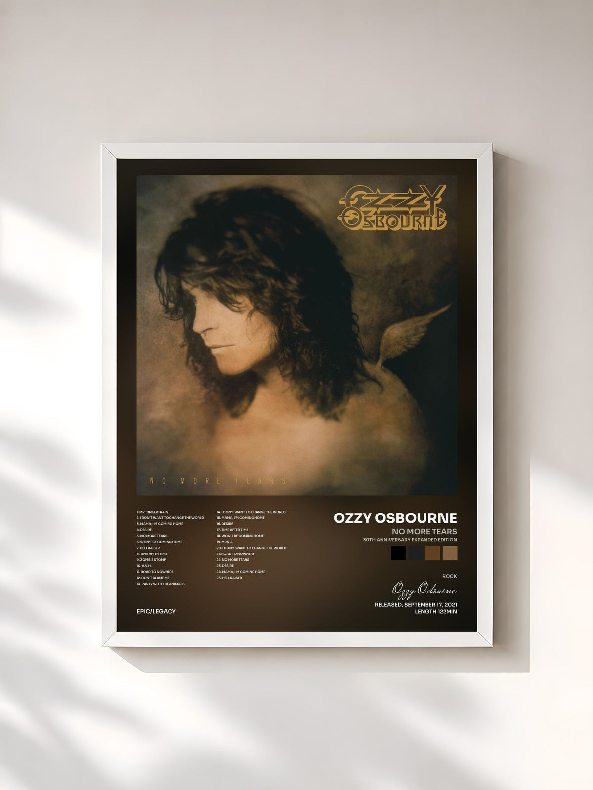 #blanc No More Tears (30th Anniversary Expanded Edition) di Ozzy Osbourne in stampa incorniciata, cornice bianca, stampata e incorniciata in Francia