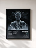 #noir Tableau de l'album WOPTOBER de Gucci Mane, cadre noir, imprimé et encadré en France
