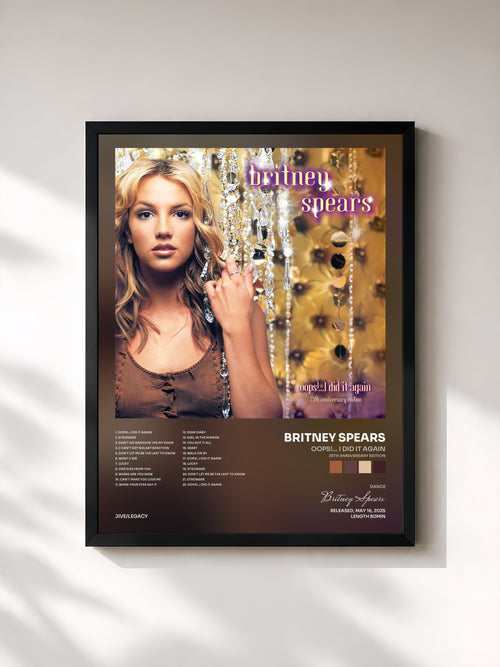 Britney Spears · Oops!... I Did It Again (25th Anniversary Edition) — Affiche encadrée