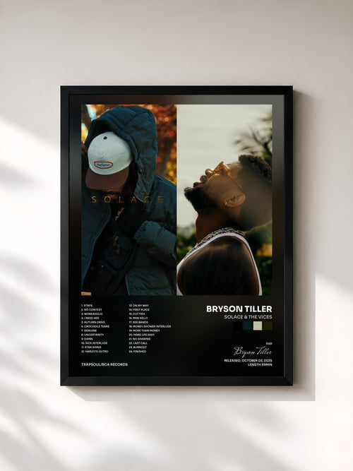 Bryson Tiller · Solace & The Vices — Affiche encadrée