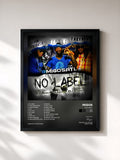 #noir No Label de Migos en lámina enmarcada, marco negro, impresa y enmarcada en Francia