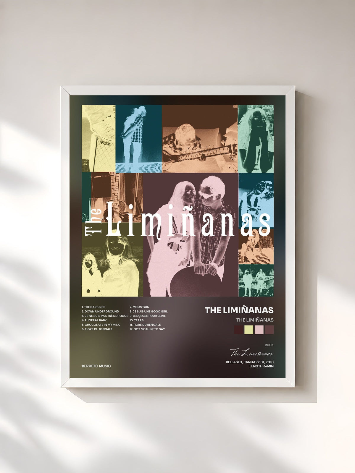 #blanc The Limiñanas von The Limiñanas als gerahmter Kunstdruck, weißer Rahmen, gedruckt und gerahmt in Frankreich