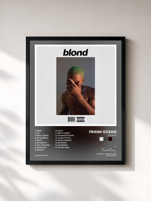 Frank Ocean · Blonde — Affiche encadrée