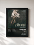 #noir Tableau de l'album Schindler's List de John Williams, cadre noir, imprimé et encadré en France
