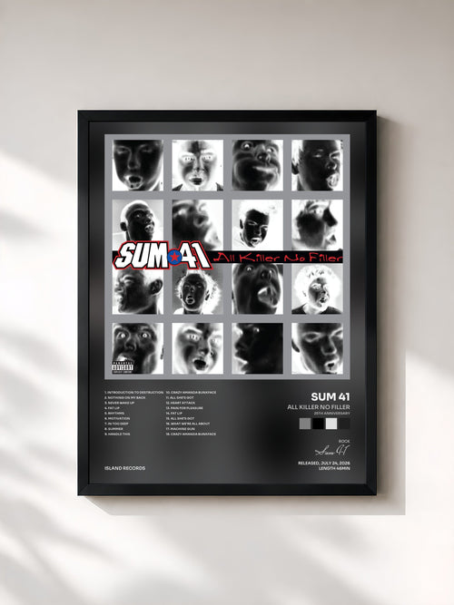 Sum 41 · All Killer No Filler (25th Anniversary) — Framed art print