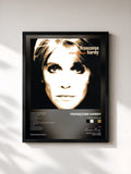 #noir Tableau de l'album Clair Obscur de Françoise Hardy, cadre noir, imprimé et encadré en France