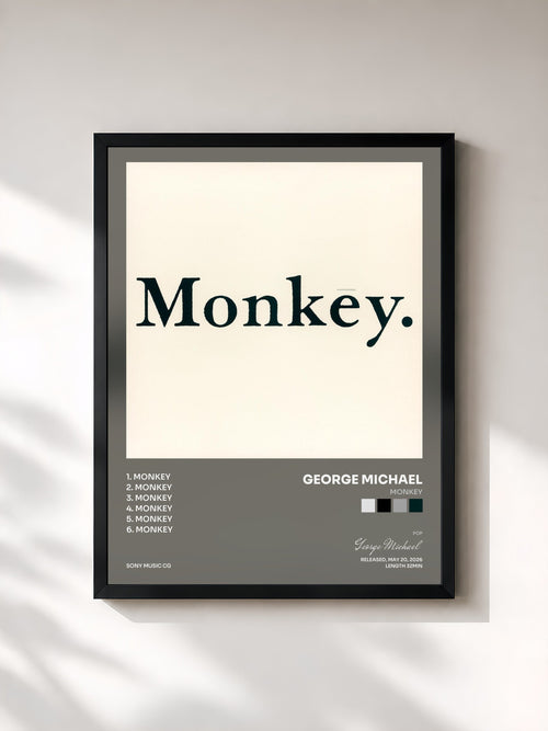 George Michael · Monkey — Affiche encadrée