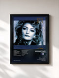 #noir Bitterblue by Bonnie Tyler as a framed art print, black frame, printed and framed in France