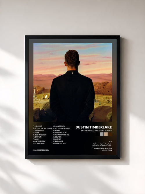 Justin Timberlake · Everything I Thought It Was — Framed art print