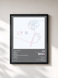 #noir Tableau de l'album Love Yourself 承 'Her' de BTS, cadre noir, imprimé et encadré en France