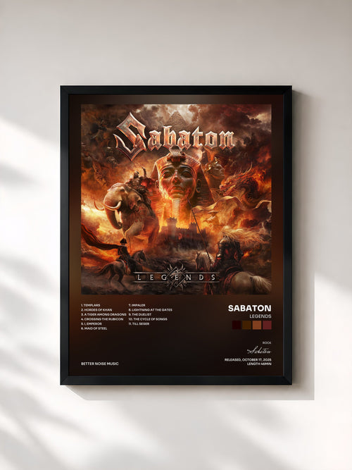 Sabaton · Legends — Lámina enmarcada