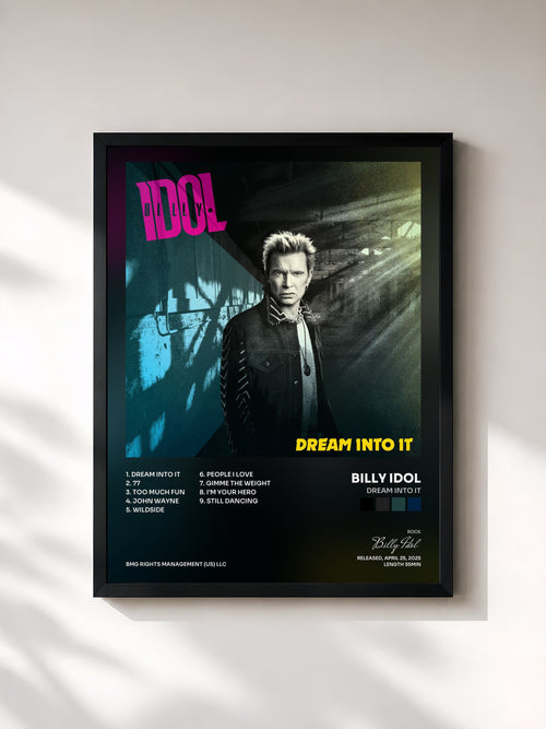 Billy Idol · Dream Into It — Framed art print